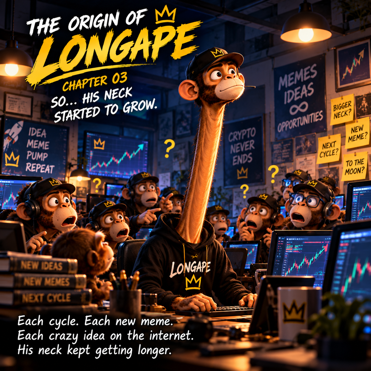 Chapter 03: His neck is much longer and the other apes are shocked